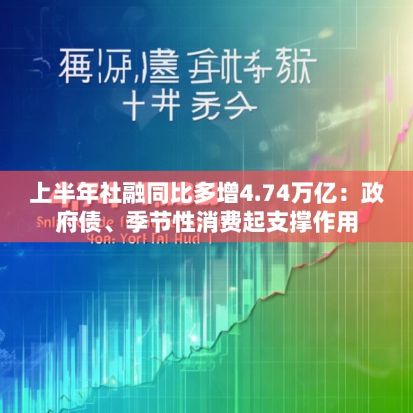 上半年社融同比多增4.74万亿：政府债、季节性消费起支撑作用