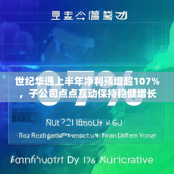 世纪华通上半年净利预增超107%，子公司点点互动保持稳健增长