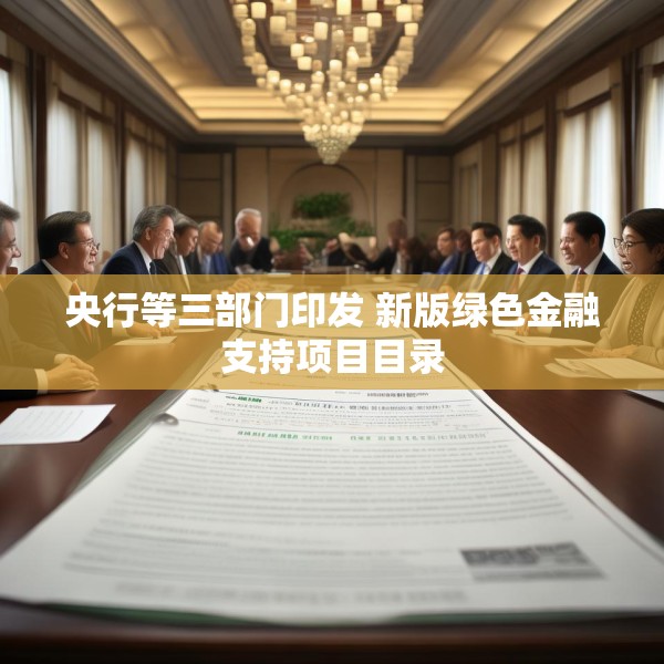央行等三部门印发 新版绿色金融支持项目目录