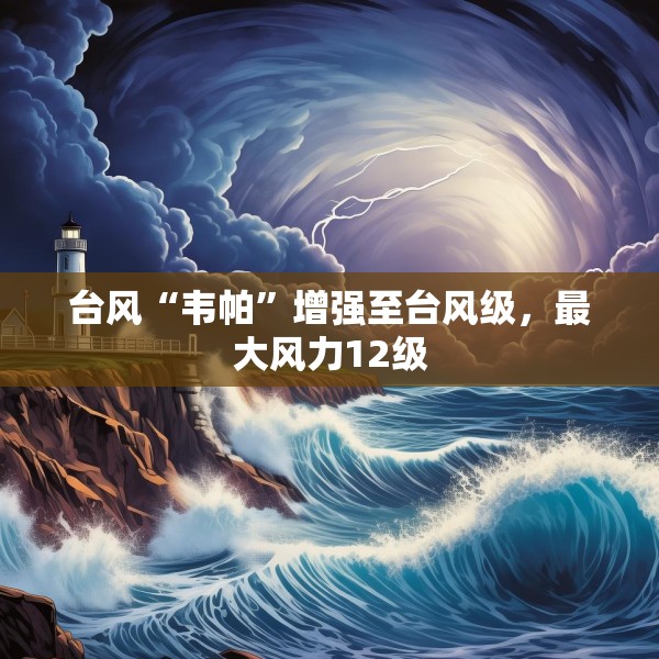 台风“韦帕”增强至台风级，最大风力12级