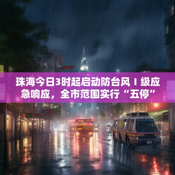 珠海今日3时起启动防台风Ⅰ级应急响应，全市范围实行“五停”